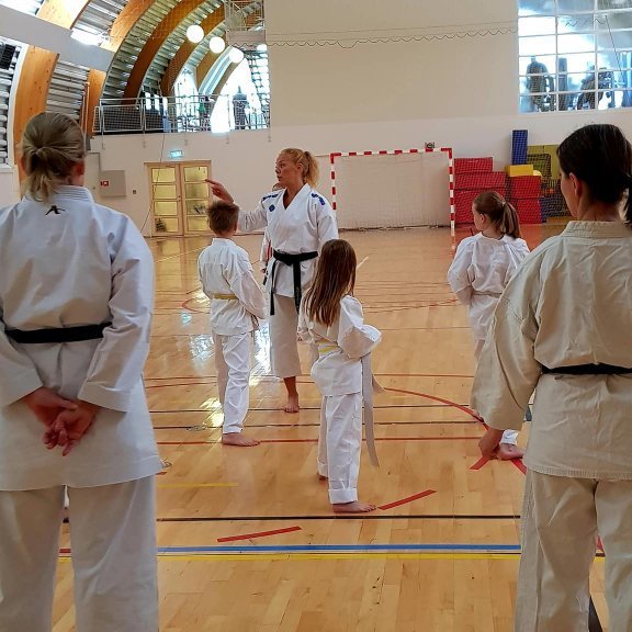 Frá æfinabúðum í Karate á Skagaströnd. Mynd: Graciete Das Dores.