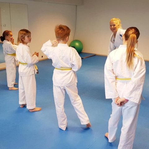 Frá æfinabúðum í Karate á Skagaströnd. Mynd: Graciete Das Dores. 