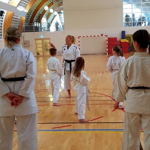 Frá æfinabúðum í Karate á Skagaströnd. Mynd: Graciete Das Dores. 