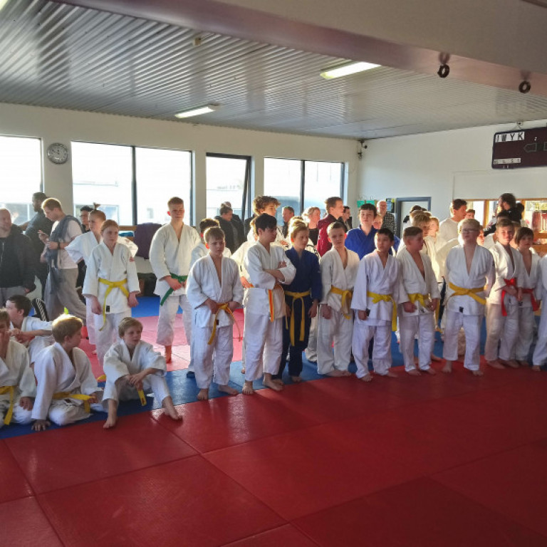 Hluti keppenda á Afmælismóti yngri flokka. Mynd: Einar Örn Hreinsson.