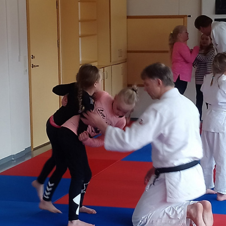 Frá júdókynningu á Sólgörðum. Mynd: Einar Örn Hreinsson.