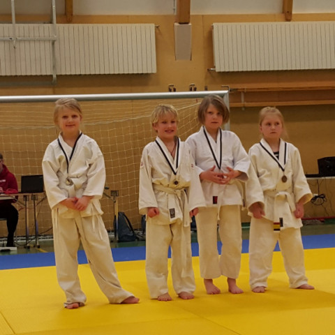 Frá vinstri: Margrét Sóley Matthíasdóttir KA, Noe Schwörer KA, Guðbjörg Lilja Sighvatsdóttir Pardus og Emma Vigdís Fjólmundsdóttir. Mynd: Ingibjörg Ásta Sigurðardóttir