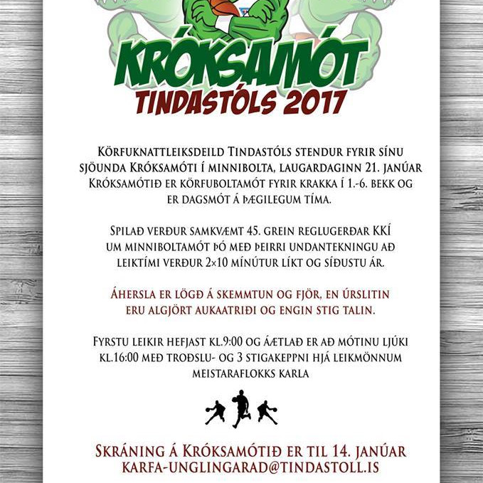 Króksamótið verður haldið 21. janúar