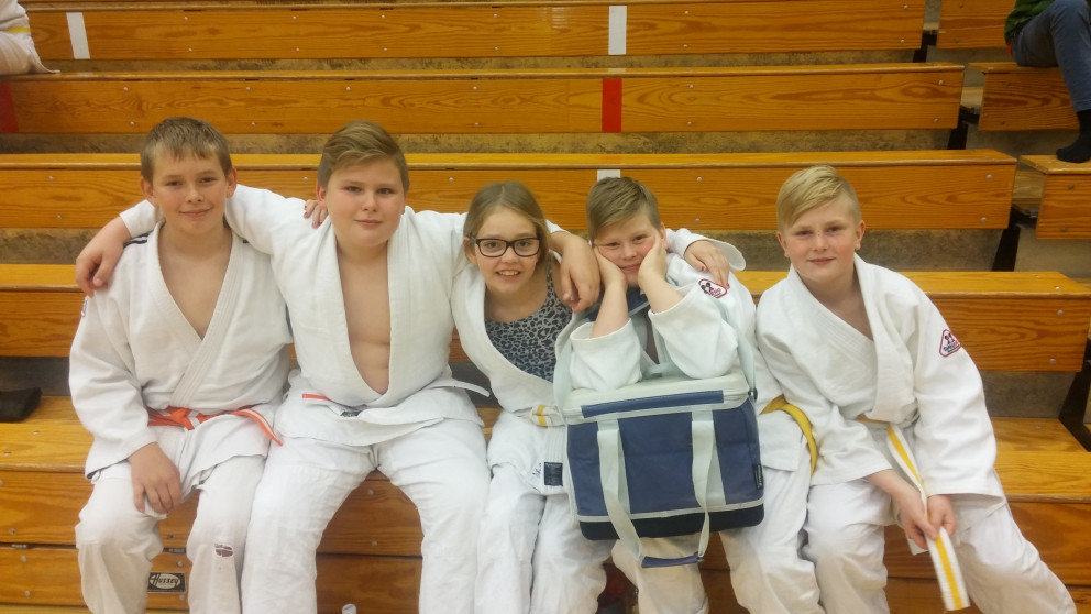 Frá Haustmóti, frá vinstri: Viktor Darri, Þorgrímur Svavar, Ása María, Magnús Elí og Arnór Freyr. My…