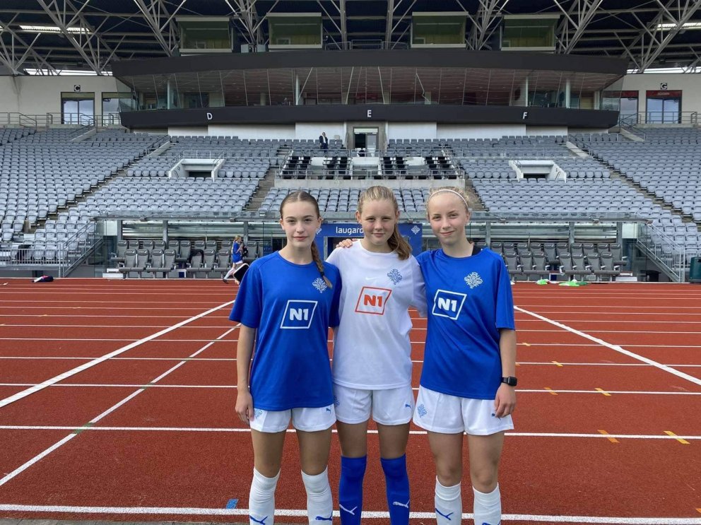 Birgitta, Elísa og Katla í hæfileikamótun N1 og KSÍ