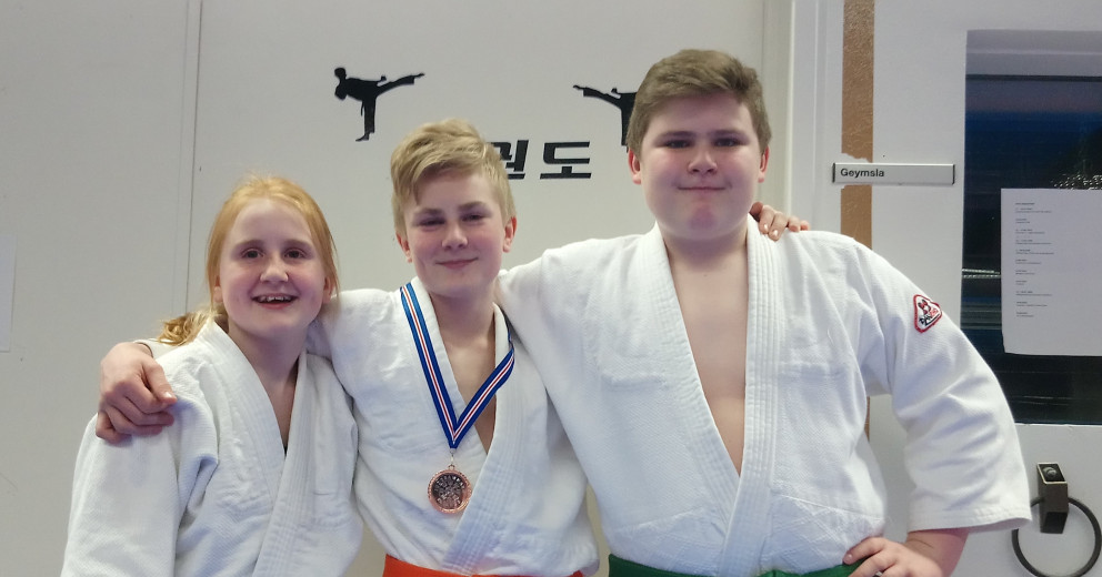 Fulltrúar Tindastóls á Íslandsmóti yngri flokka í Júdó 2018. Frá vinstri: Þóranna Ásdís Fjólmundsdót…