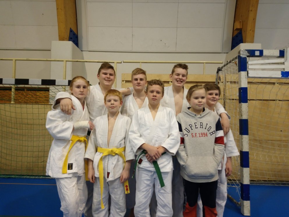 Keppendur Júdódeildar Tindastóls og Júdófélagsins Pardusar á Blönduósi á Vormóti JSÍ fyrir yngri flo…