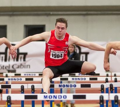 Íslandsmeistarinn í 60m grindahlaupi karla. (Mynd FRÍ).