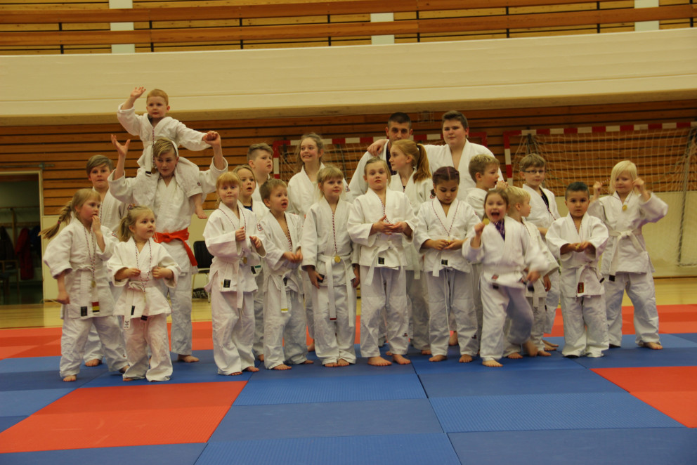 Iðkendur Tindastóls sem kepptu á Jólamótinu. Mynd: Katharina Sommermeier.