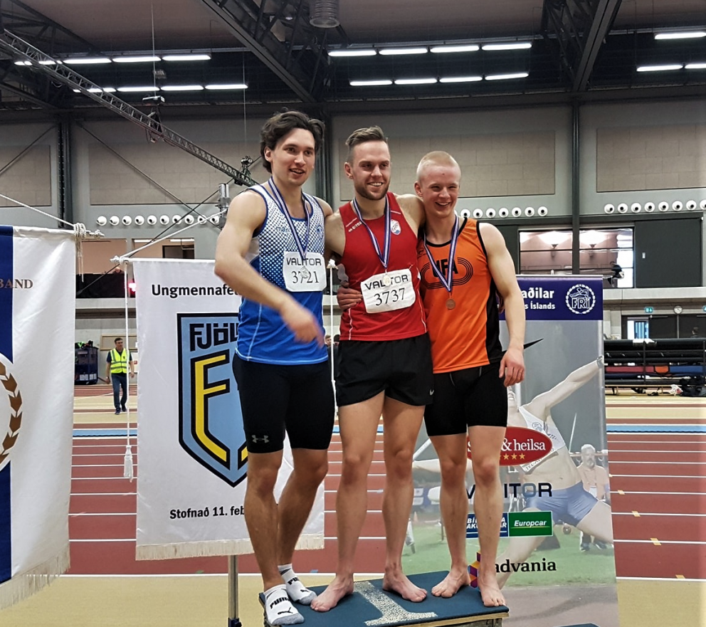 Benjamín Jóhann - Ísak Óli - Gunnar.  (Mynd: Fb. EMV)