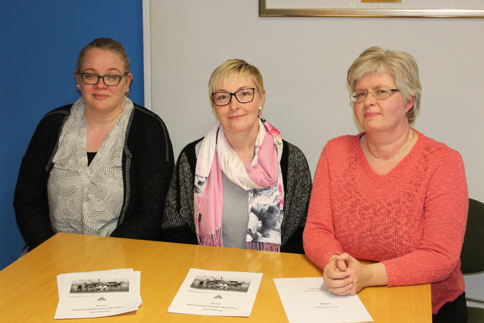 Thelma ritari, Margrét formaður og Kolbrún gjaldkeri.