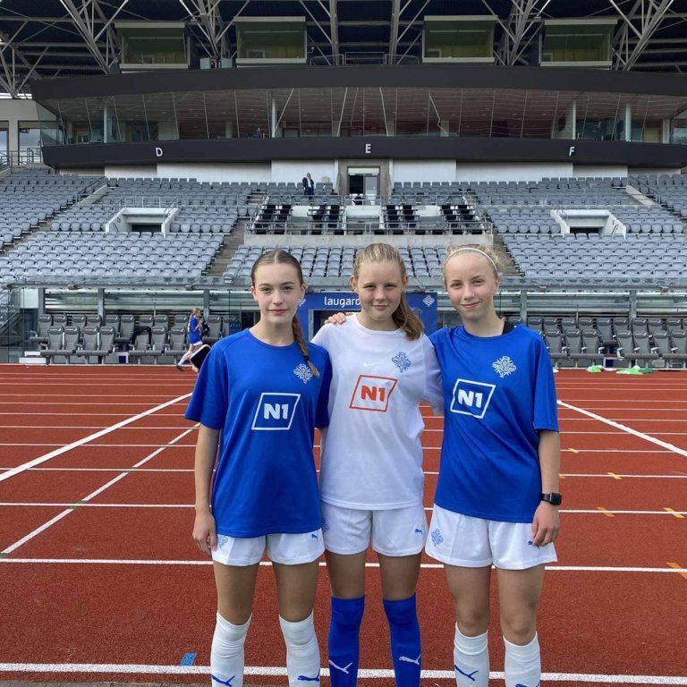 Birgitta, Elísa og Katla í hæfileikamótun N1 og KSÍ