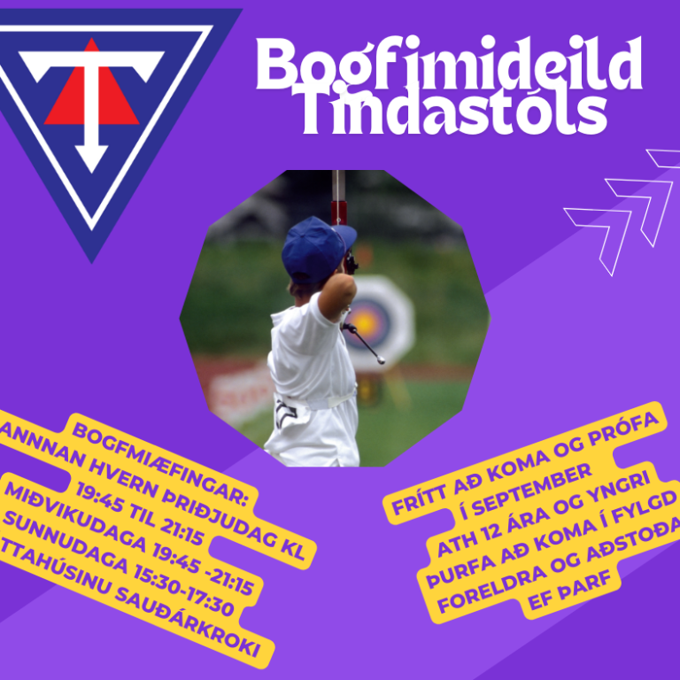 Æfingar að hefjast og frítt að koma og prófa að skjóta af boga í september