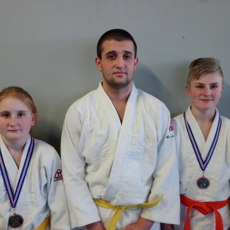 Keppendur Júdódeildar Tindastóls á Vormóti JSÍ yngri flokka. Frá vinstri: Þóranna Ásdís Fjólmundsdót…