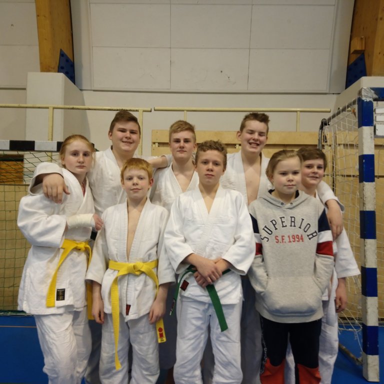 Keppendur Júdódeildar Tindastóls og Júdófélagsins Pardusar á Blönduósi á Vormóti JSÍ fyrir yngri flo…