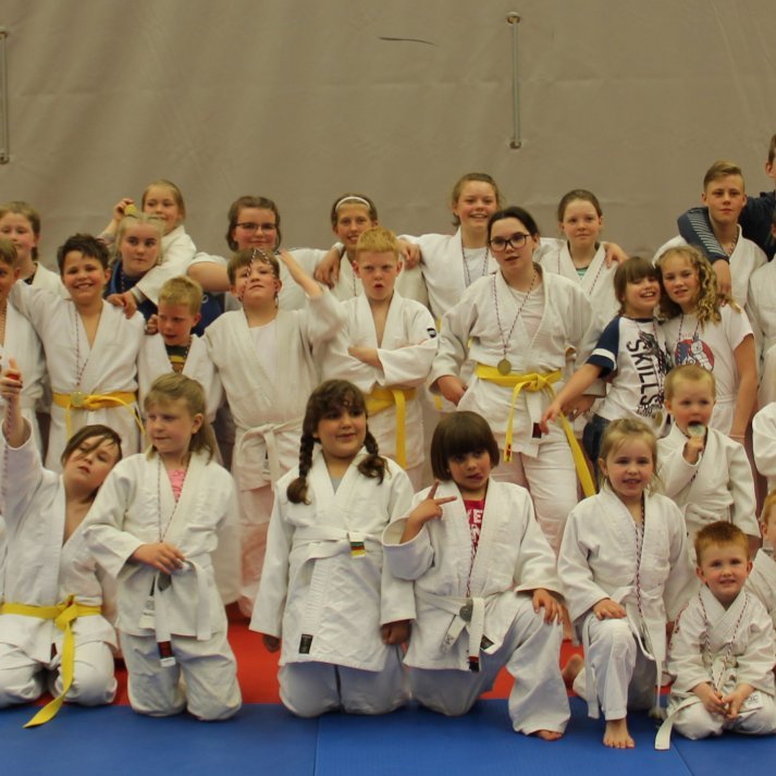 Keppendur á Vormóti Tindastóls í Júdó 2019 ásamt þeim Huldu Guðmundsdóttur (vinstra megin) og Sessel…