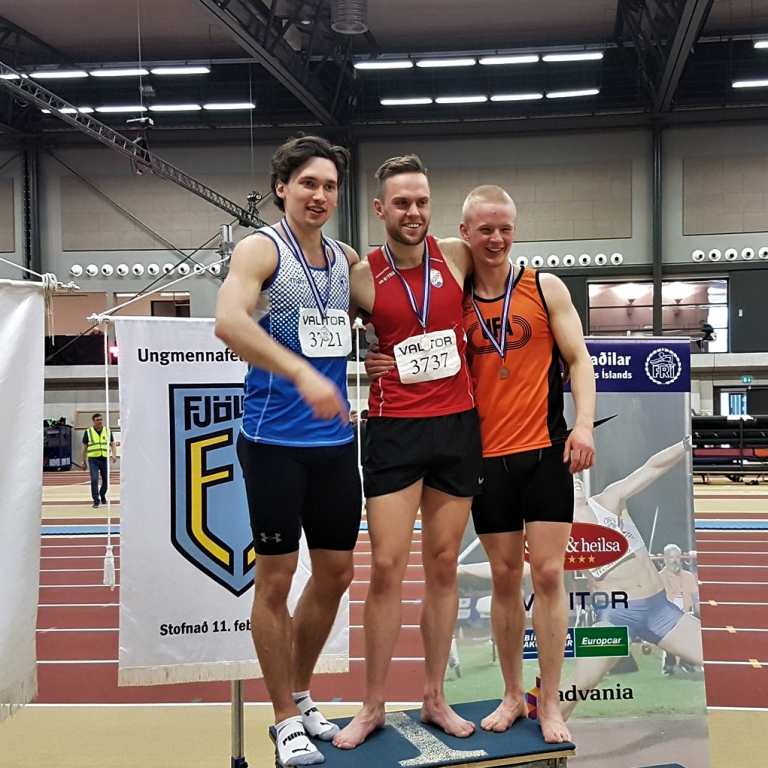 Benjamín Jóhann - Ísak Óli - Gunnar.  (Mynd: Fb. EMV)